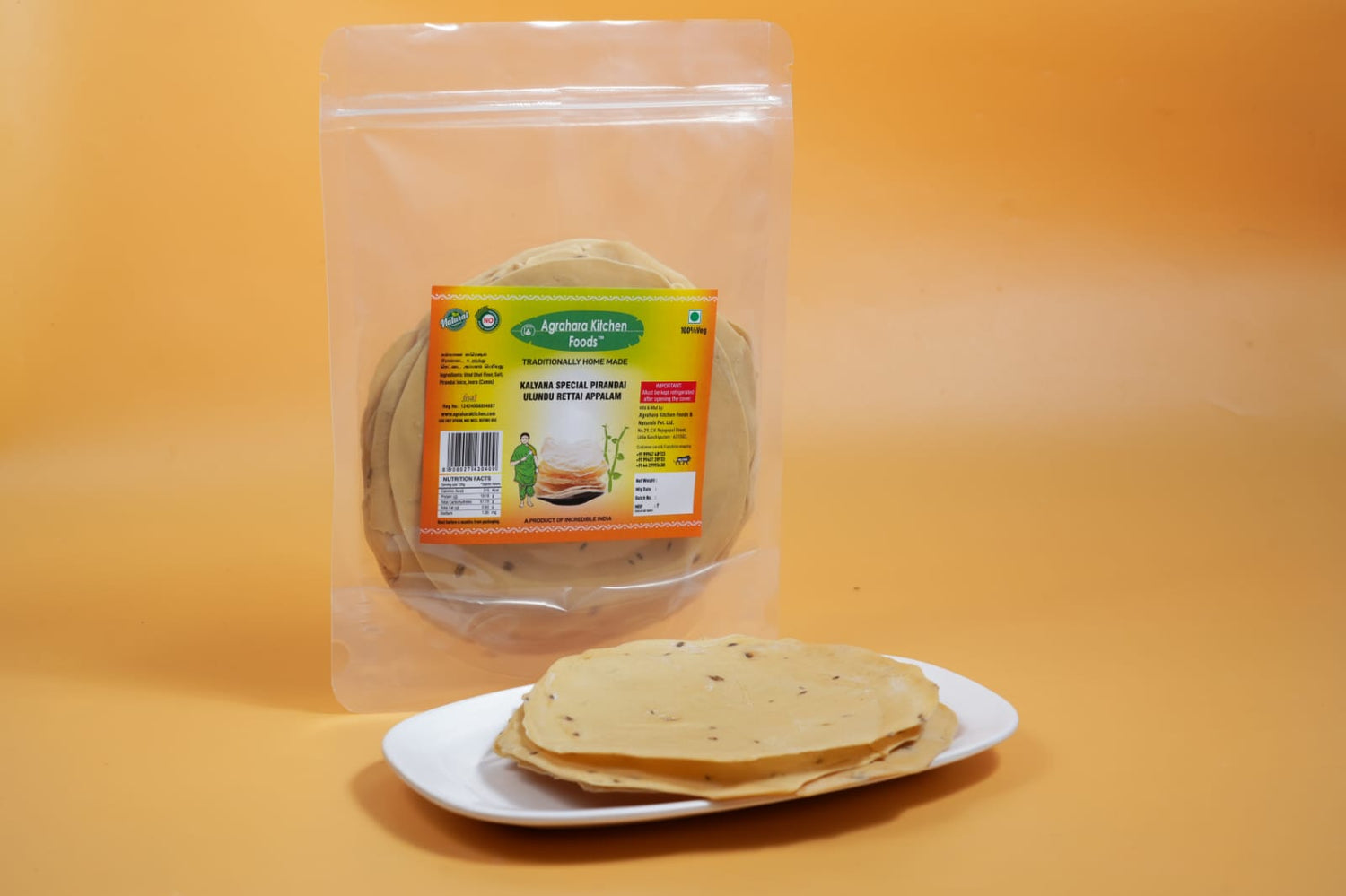 Kalyana Rettai pirandai Appalam Small